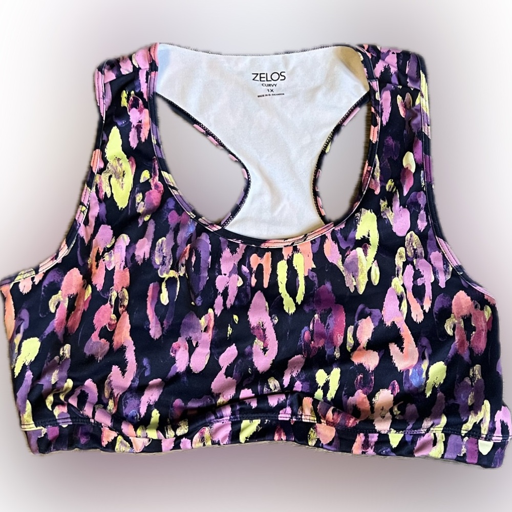 Zelos Curvy Sports Bra multicolored Size 1X